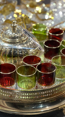Théière / Thea pot/ إبريق شاي مغربي / verres à thé/ Thea Glass/ كأوس شاي مغربي
