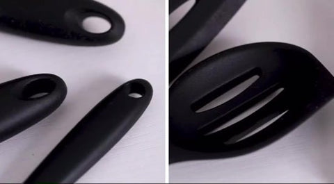 Set de Cuisine avec Support -  15 Pièces - Set de Kitchen tools - noir - Zwart