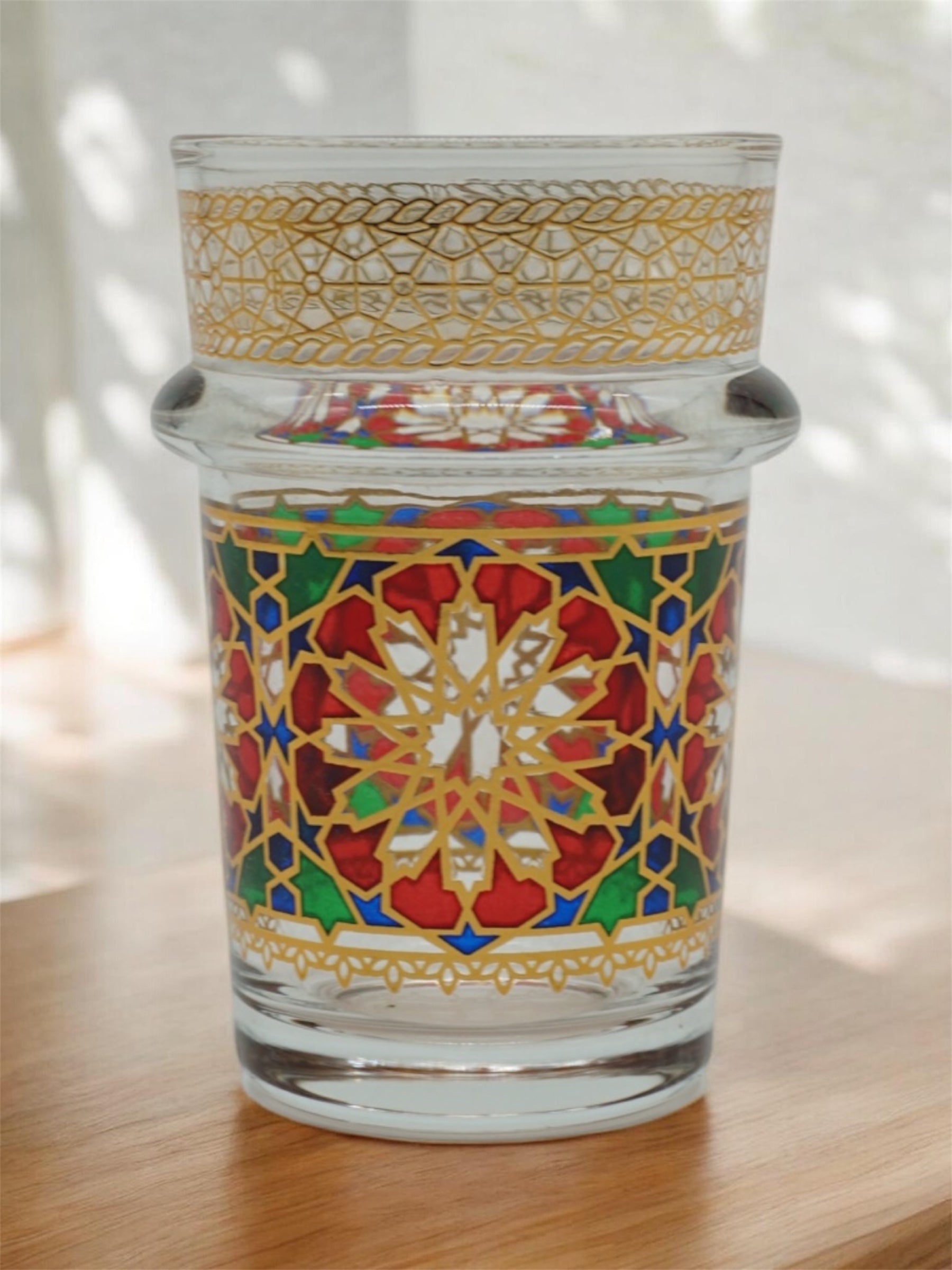Ensemble 12 verres à  thé Marocain zelija couleur / mosaïque