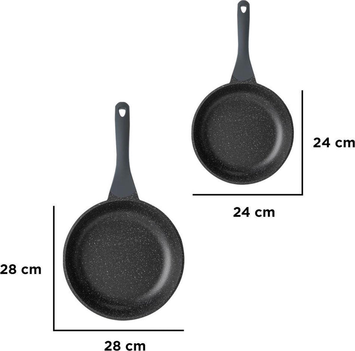 Royalty Line Batterie de cuisines marbre 10 pcs gris / casserole