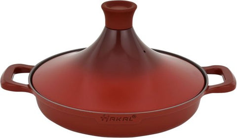 Tajine Saffron 30 cm - Non-stick - PFOA free- Geschikt voor Alle Kookplaten -rood incl. ovenwanten en vilt/ tajine rouge anti adhésif