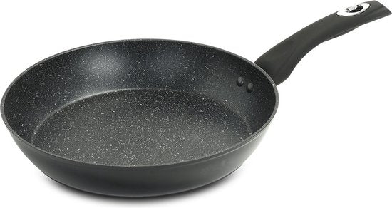Set de 3 Pieces à frire revêtement en marbre/ poêle 3 pcs gris