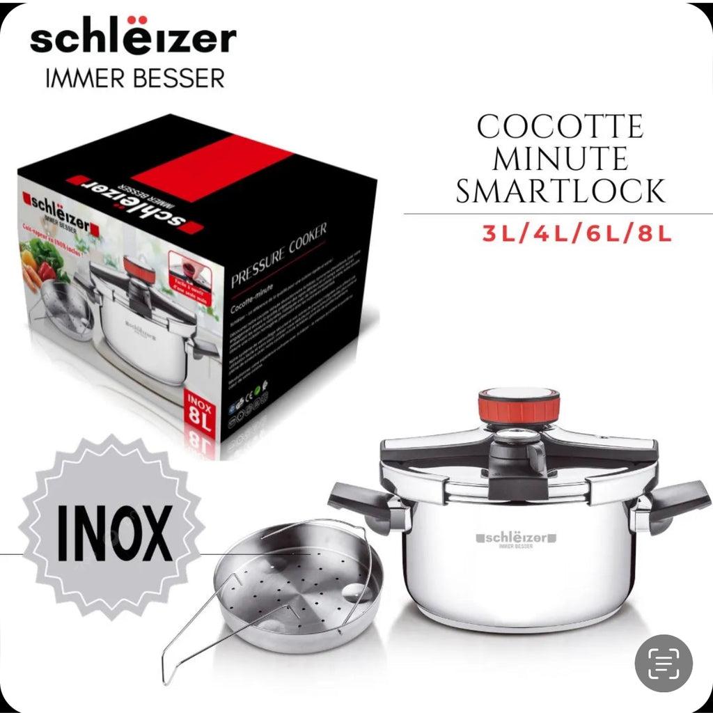 Autocuiseur Induction / cocotte minute  / presure cooker - 3 L / 4 L 6L /8 LLitres - Tous Feux de Chaleur - Autocuiseur - Cuisson Instantanée - Poignée Ergonomique - Inox