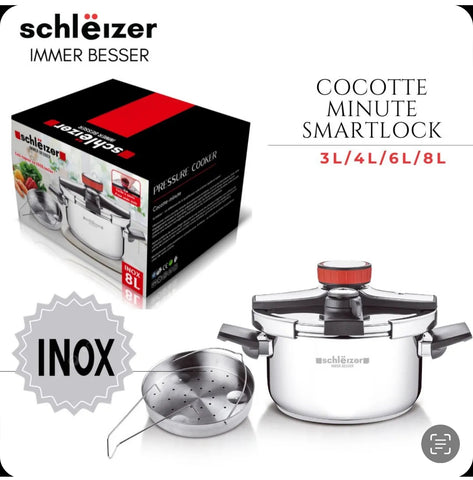 Autocuiseur Induction / cocotte minute  / presure cooker - 3 L / 4 L 6L /8 LLitres - Tous Feux de Chaleur - Autocuiseur - Cuisson Instantanée - Poignée Ergonomique - Inox