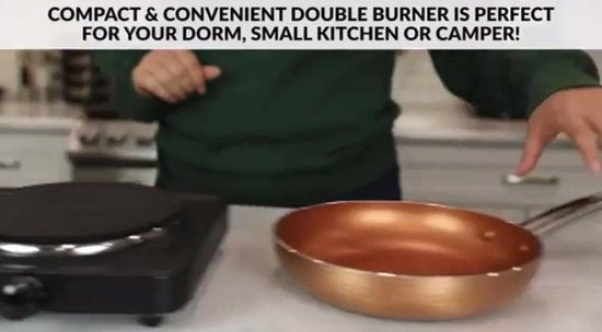 Table de cuisson double (Zwart)Noir