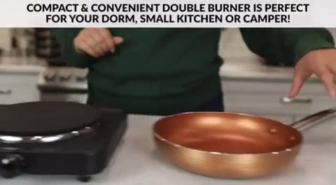 Table de cuisson double (Zwart)Noir