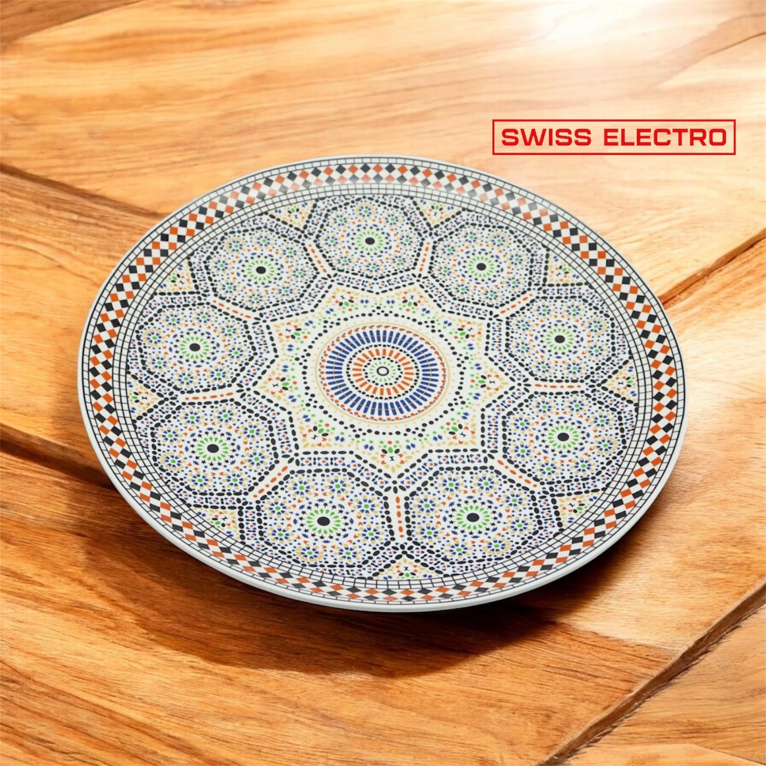 Assiette en céramique mosaïque fes