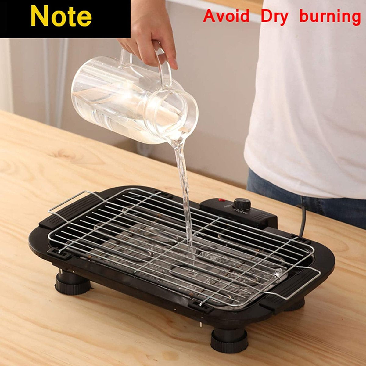 Grill électrique - BBQ - Barbecue de table - Surface de grill 37,5 x 28 cm - 2000 Watt