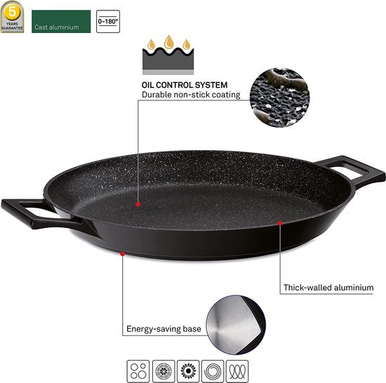 Poêle à paella / crêpes / grille