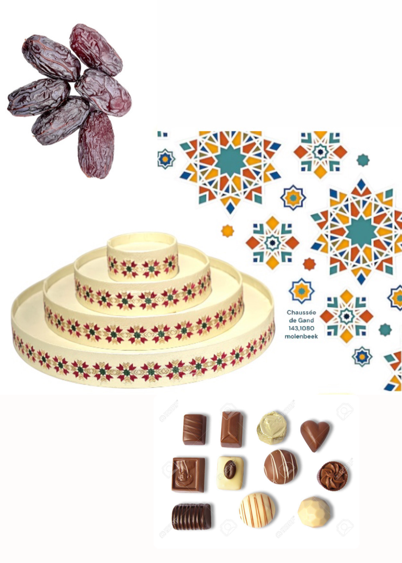Présentoir de dattes 4 étages
/Plateau pour chocolat,dattes, gâteaux marocains/ support dattes/ dadelsweergave van 4 verdiepingen
/Dienblad voor chocolade, dadels, Marokkaans gebak/dadel dienblad/tray for chocolate/ tmar