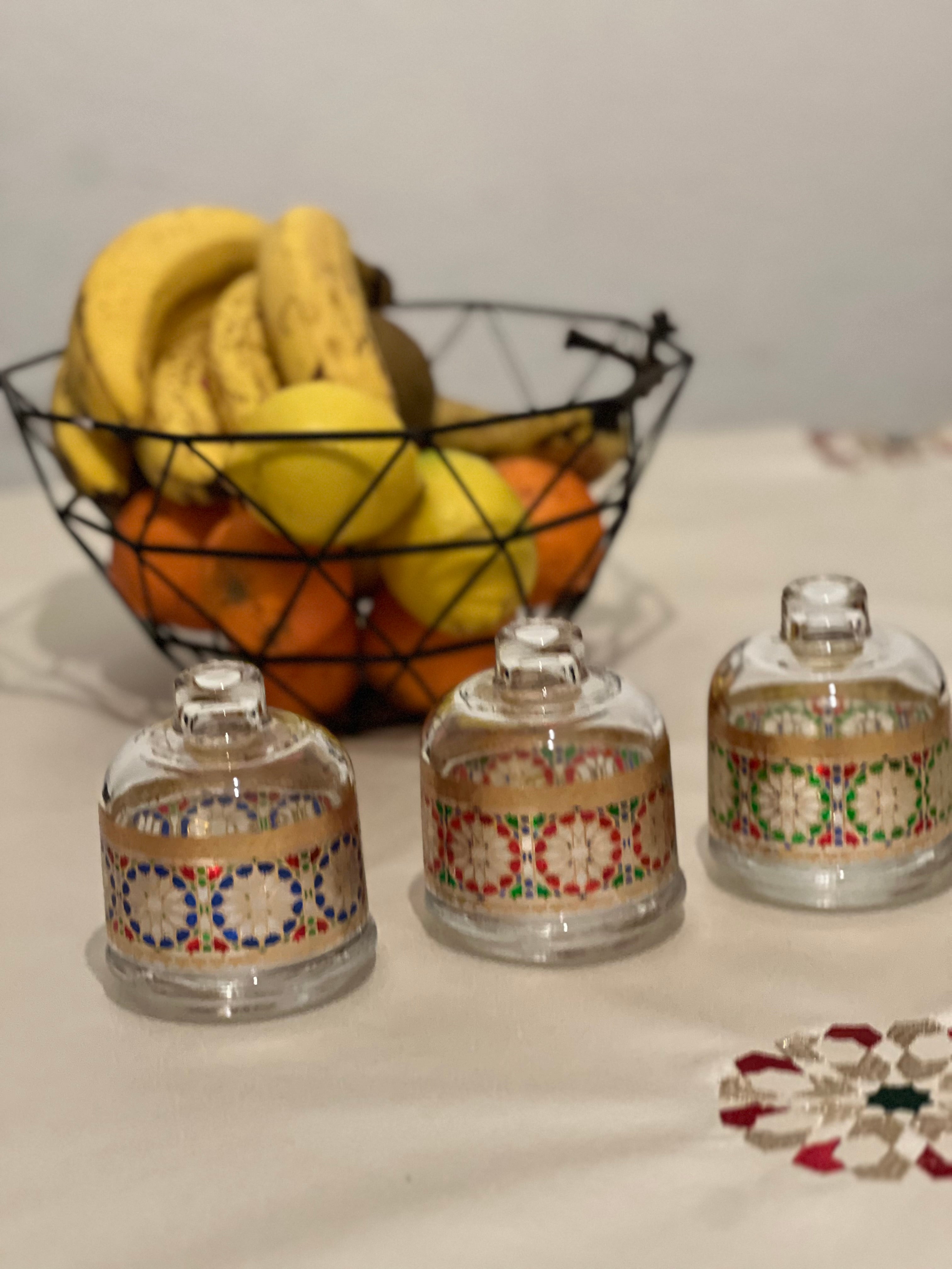 Cloche De Présentation en Verre /Cloche Bougeoir /Pot Cloche / couleurs/ Bonbonnière
/Bonbonnière  mosaïque / Zellige / zelija/ zalija