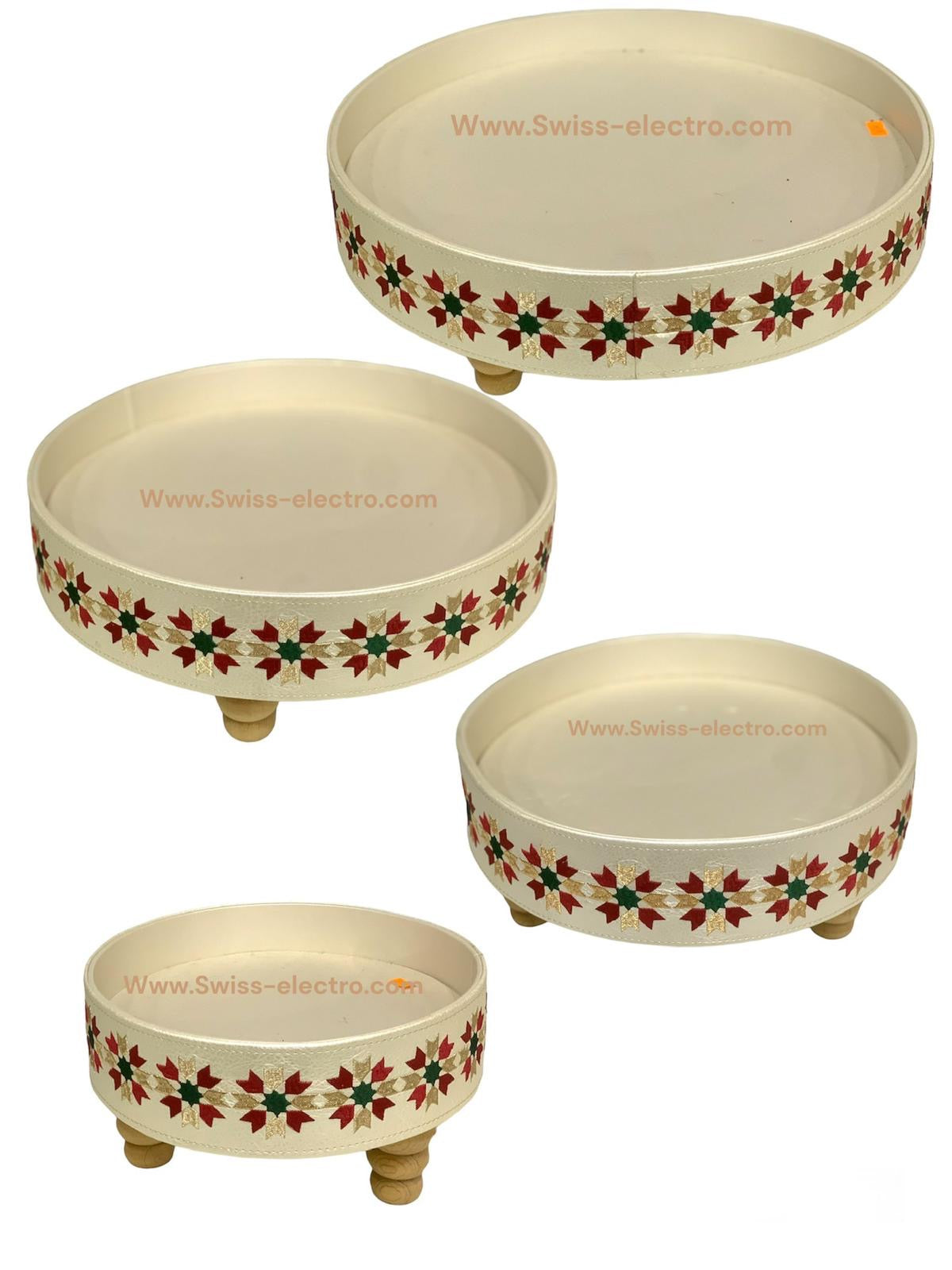 Plateau tefour / tifour / tabla / blanc couleur zelija