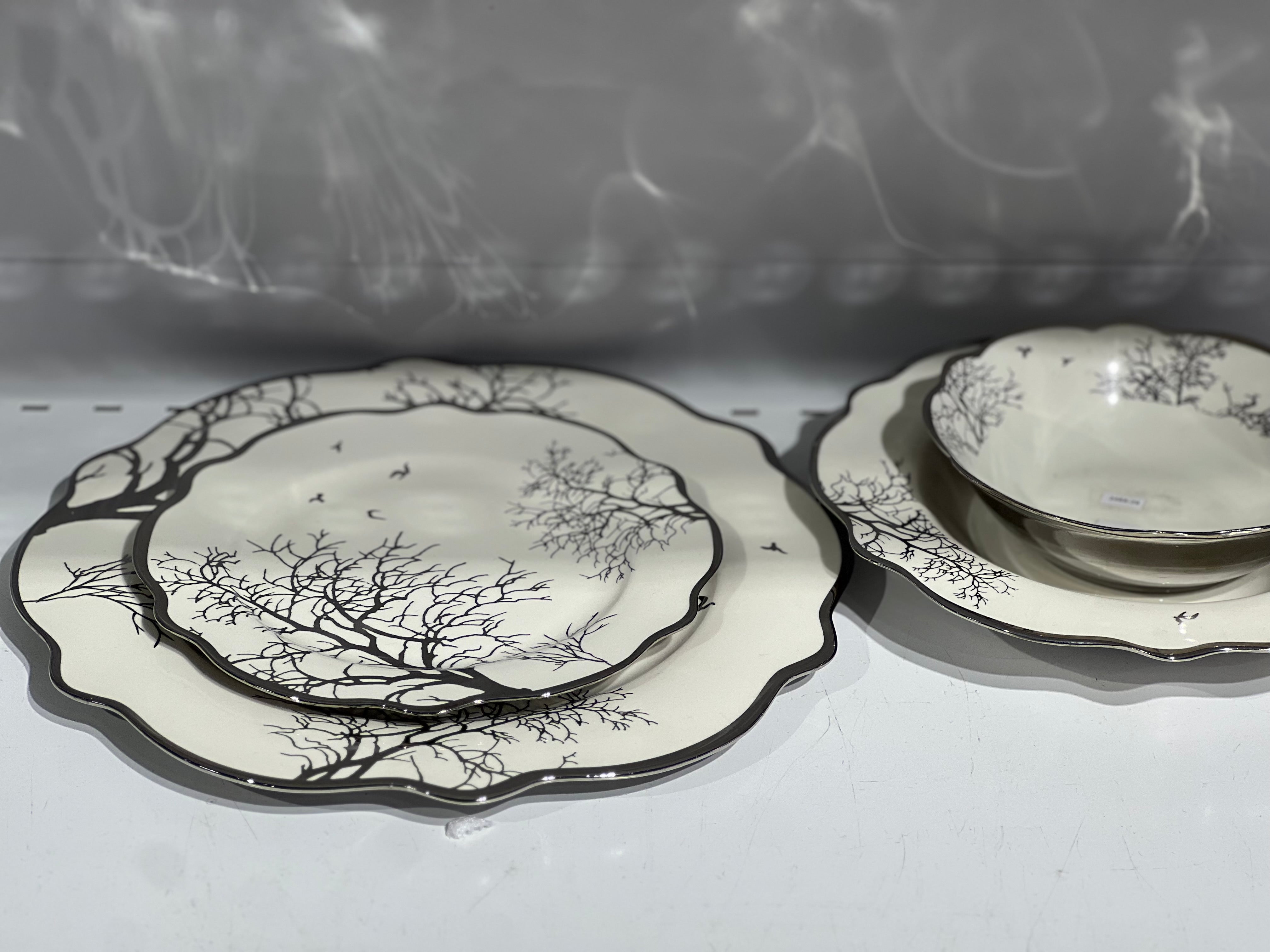 24pcs plate set/24pcs assiettes/dinners set fleur