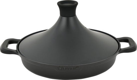 Tajine Saffron 30 cm - Non-stick - PFOA free- Geschikt voor Alle Kookplaten - zwart incl. ovenwanten en vilt/ tajine Noir anti adhésif