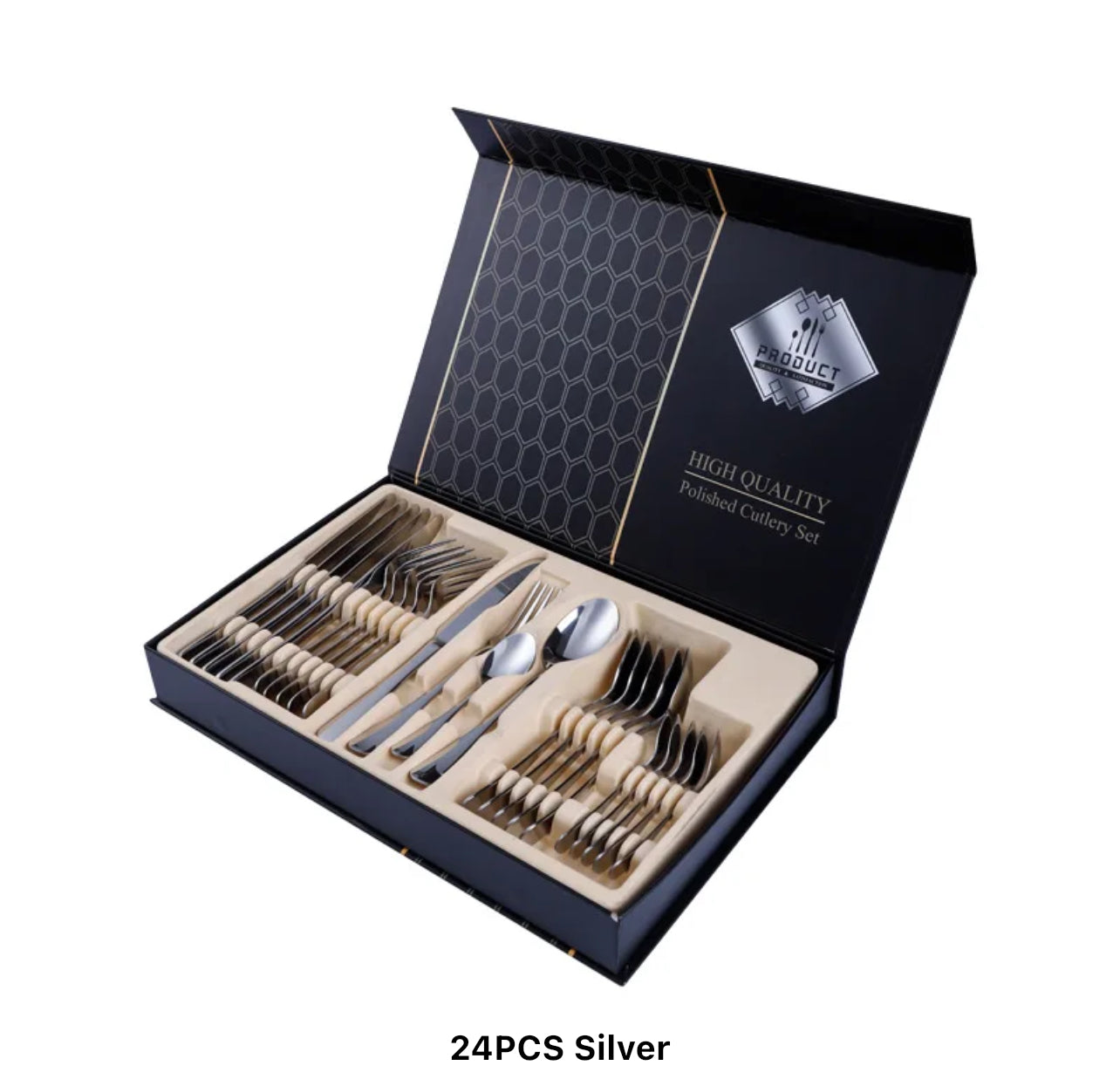 Ensemble de couverts  en argenté( Silver) 24 pièces