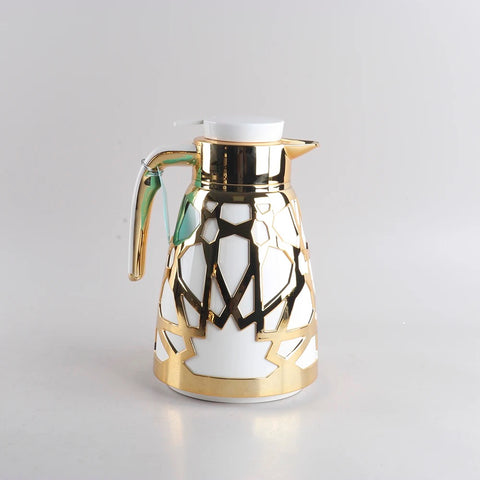 thermos de luxe style arabe avec coquille creuse 1000ml rose glass