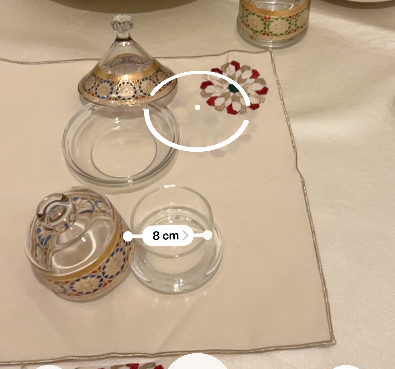 Cloche De Présentation en Verre /Cloche Bougeoir /Pot Cloche / couleurs/ Bonbonnière
/Bonbonnière  mosaïque / Zellige / zelija/ zalija