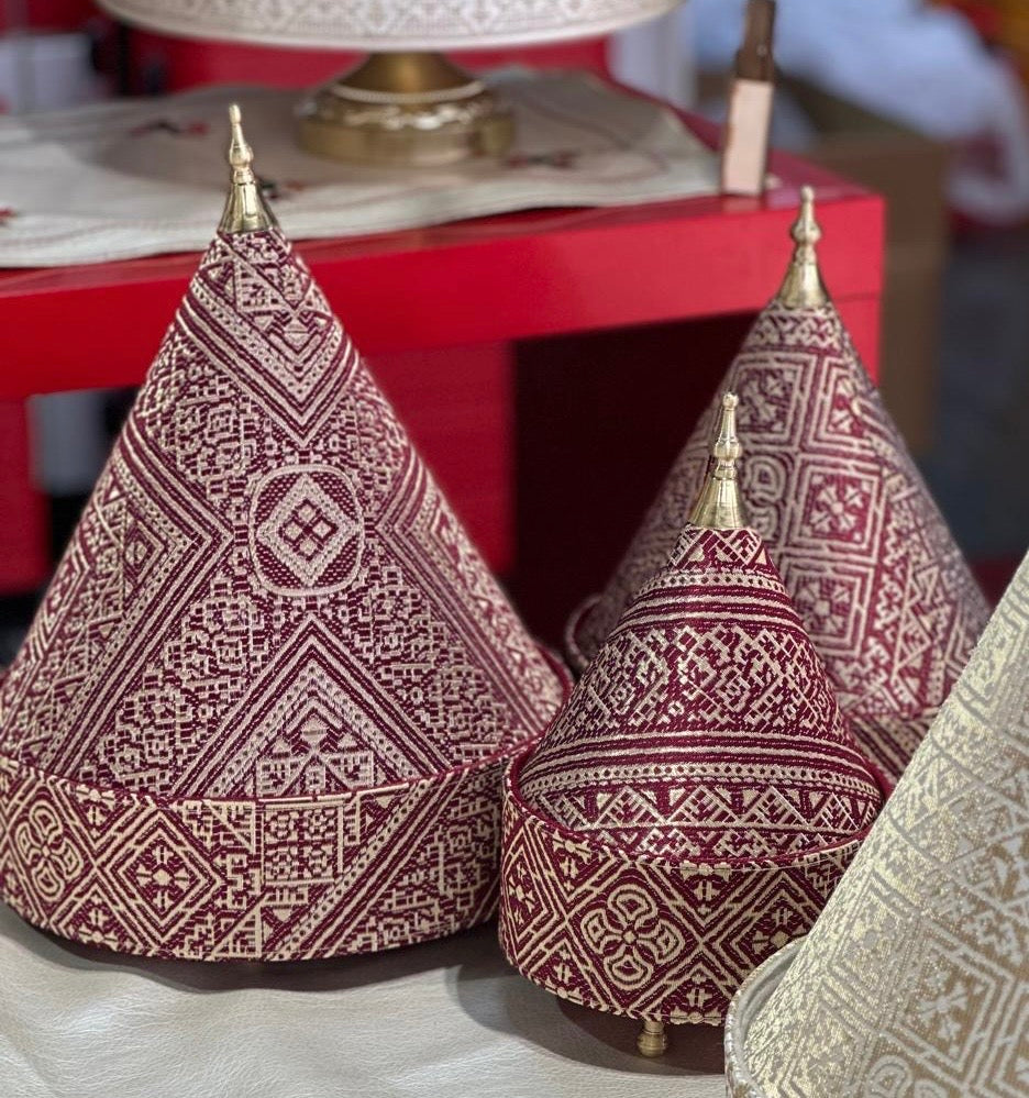 Mida tefour rouge bordeaux/ tarbouch fasi