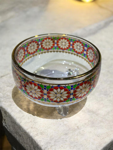 Service à Punch / Soupière / Saladier en Verre Zelija – 7 Pièces Doré