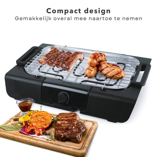 Grill électrique - BBQ - Barbecue de table - Surface de grill 37,5 x 28 cm - 2000 Watt