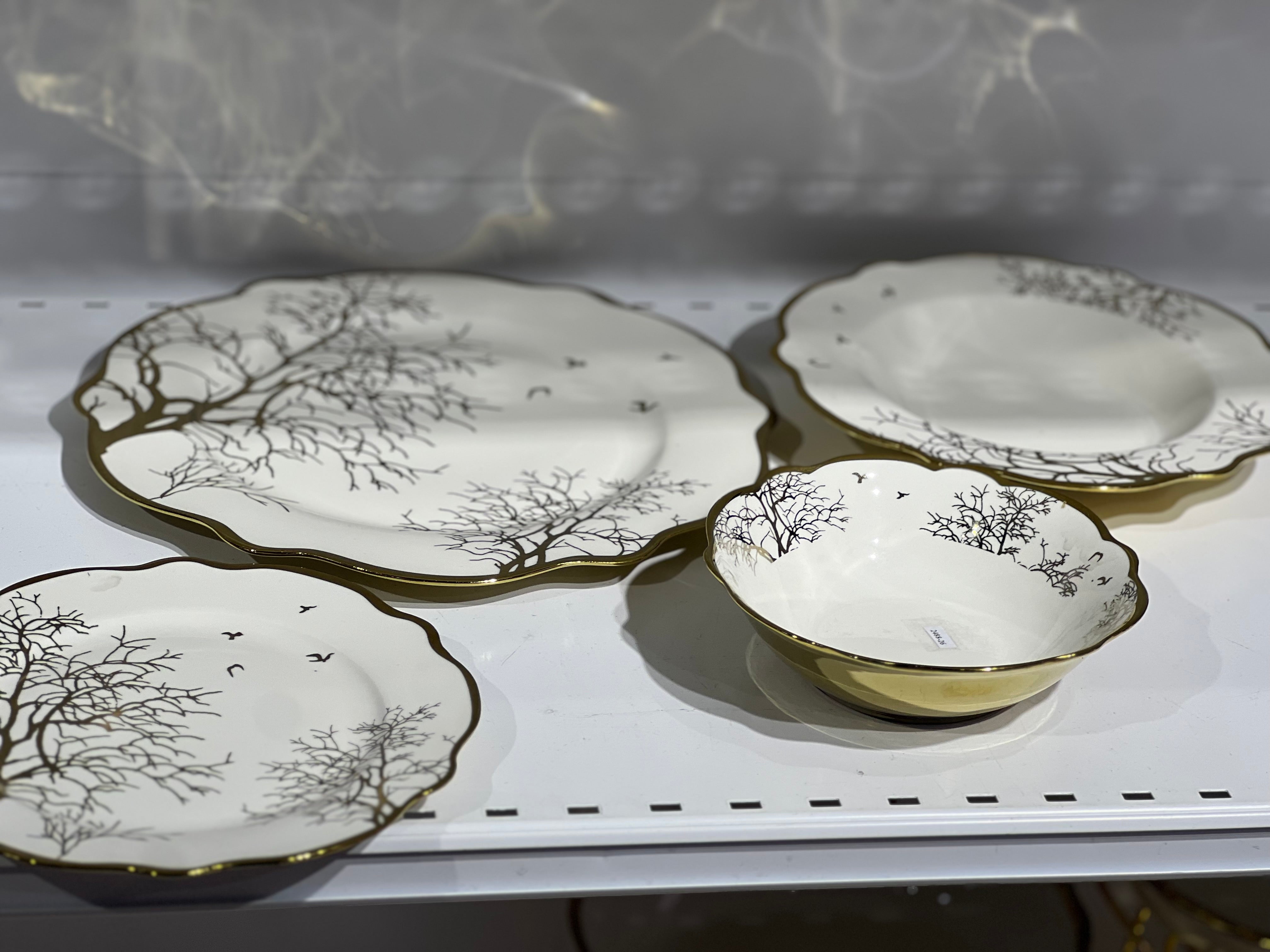 24pcs plate set/24pcs assiettes/dinners set fleur