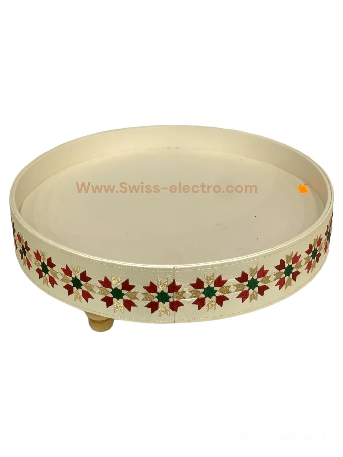 Plateau tefour / tifour / tabla / blanc couleur zelija