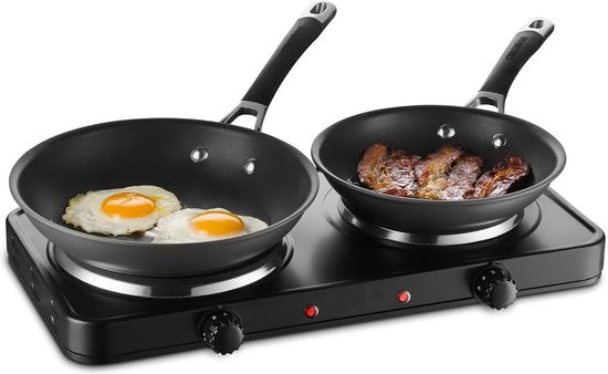Table de cuisson double (Zwart)Noir