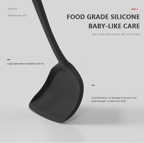 Set de Cuisine avec Support -  15 Pièces - Set de Kitchen tools - noir - Zwart