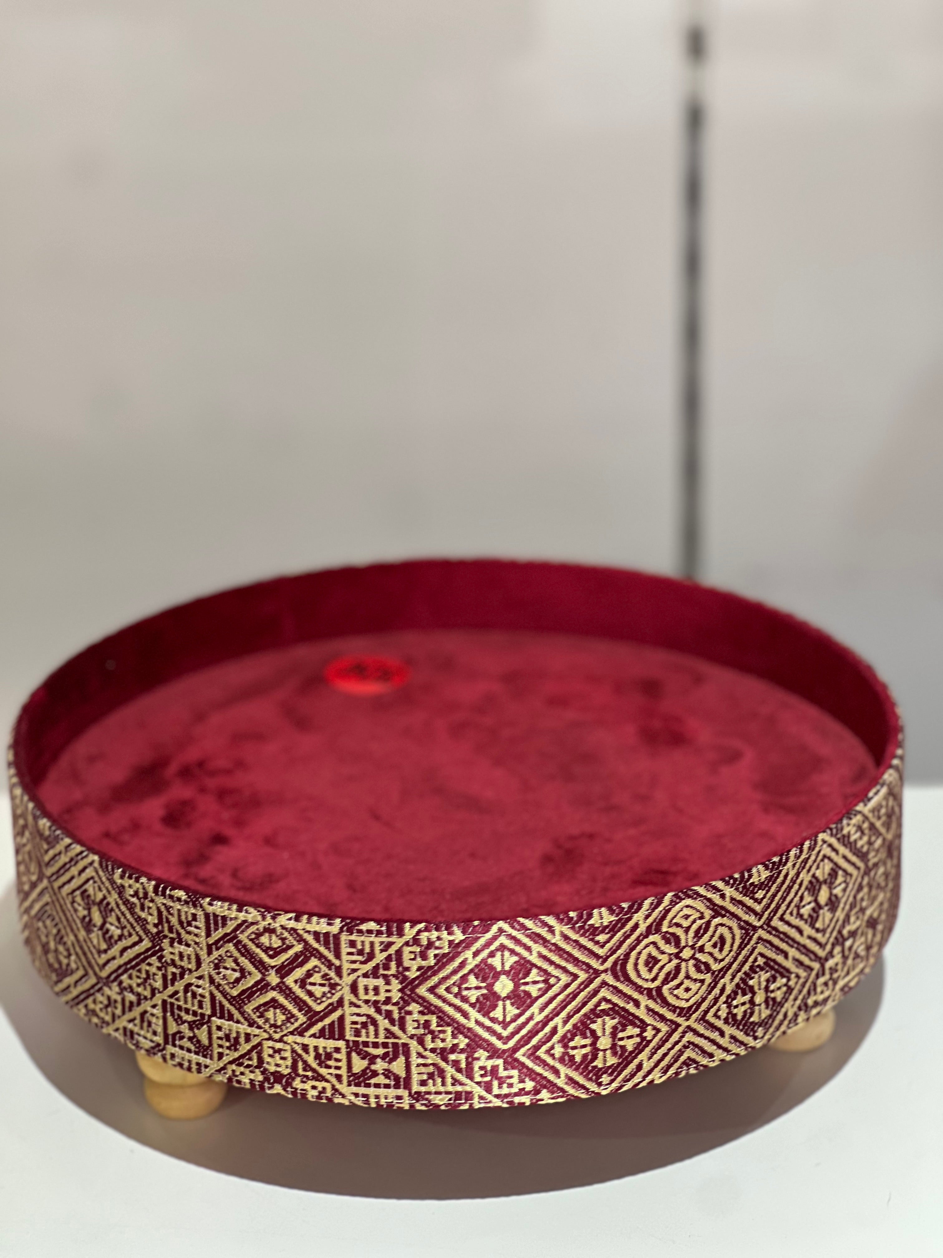 Plateau tefour / tifour / tabla / rouge /red