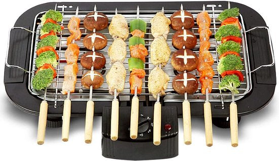 Grill électrique - BBQ - Barbecue de table - Surface de grill 37,5 x 28 cm - 2000 Watt