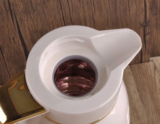 thermos de luxe style arabe avec coquille creuse 1000ml rose glass