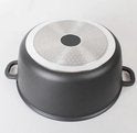Casserole - Moule À Four - Marmite À Soupe - Ø 40 cm - Casserole De 19,5 Litres Avec Couvercle En Verres - Résistant Au Four - Revêtement Antiadhésif - Aluminium - Zwart