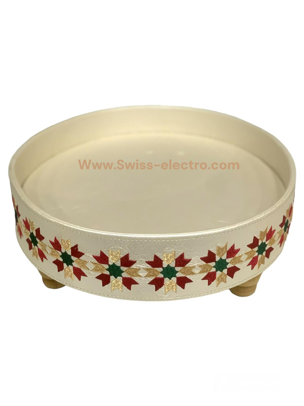 Plateau tefour / tifour / tabla / blanc couleur zelija