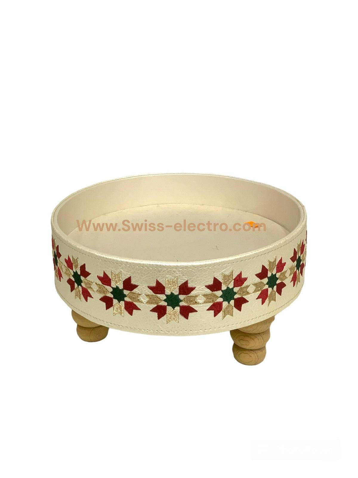 Plateau tefour / tifour / tabla / blanc couleur zelija
