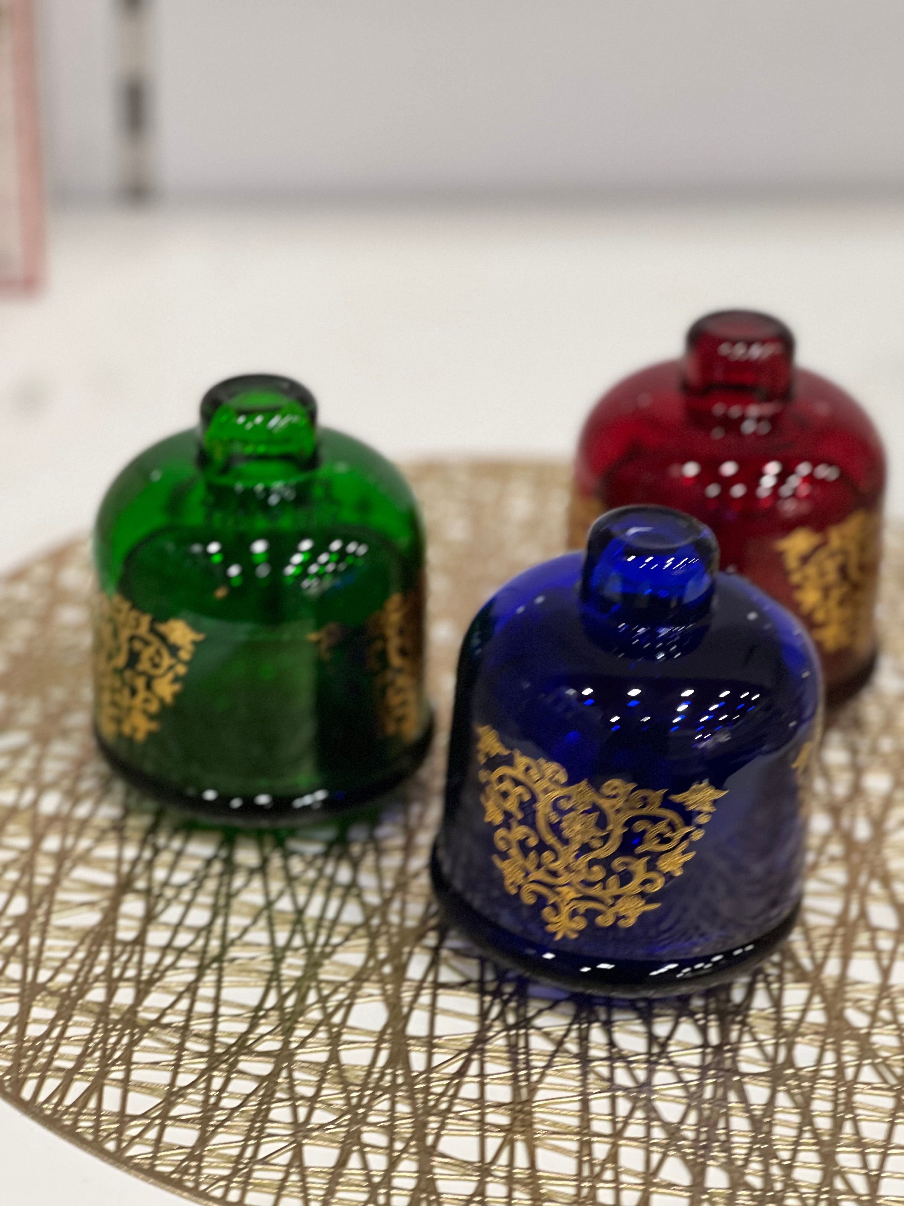 Cloche De Présentation en Verre /Cloche Bougeoir /Pot Cloche / couleurs/ Bonbonnière