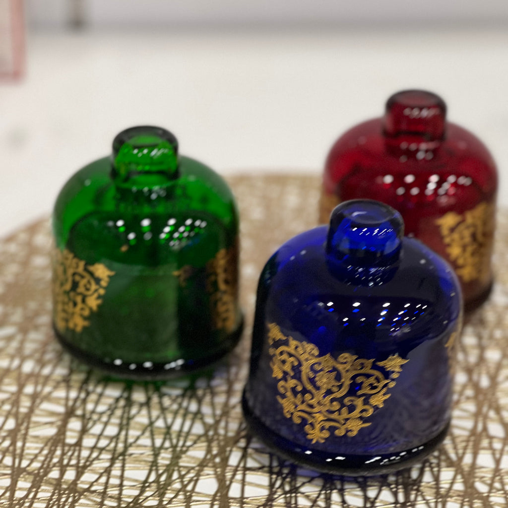 Cloche De Présentation en Verre /Cloche Bougeoir /Pot Cloche / couleurs/ Bonbonnière