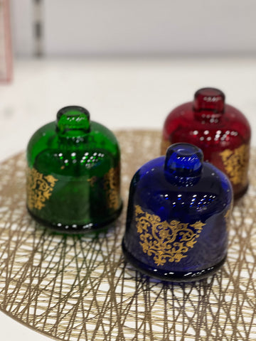 Cloche De Présentation en Verre /Cloche Bougeoir /Pot Cloche / couleurs/ Bonbonnière