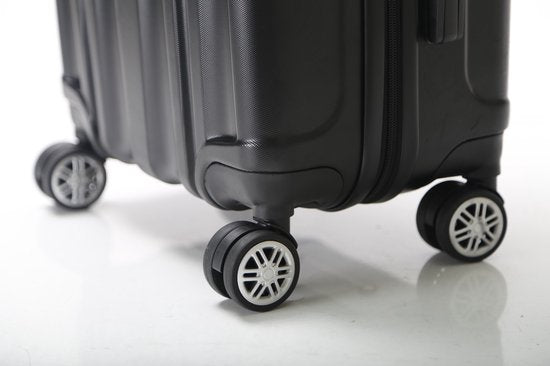 Set de valises de voyage  - 3 pièces - S/ M / L - Ensemble de valises de Luxe - 360° Spinners - Valise de voyage à Roues - Valises de voyage - Bagage à main - 36/67/98 litres - Zwart/ noir
