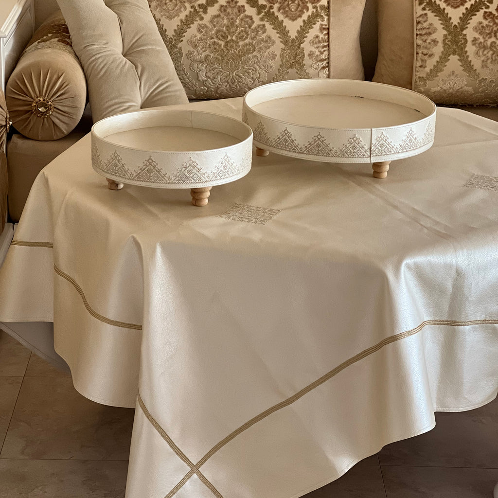 Nappe de table en simili cuir – Motif Fasia Gherza