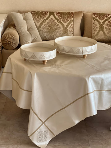 Nappe de table en simili cuir – Motif Fasia Gherza