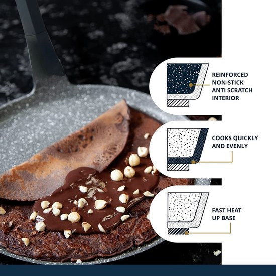 Poêle à crêpe / Crêpière à induction 20 cm / 24 cm / 25 CM / 28 CM