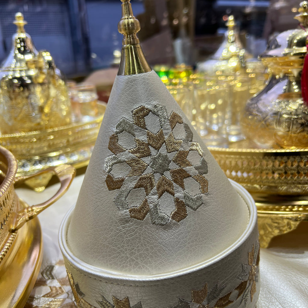 Tefour /tayfour/ tifour / mida déco doré/ zelija cartier/tajine cuir