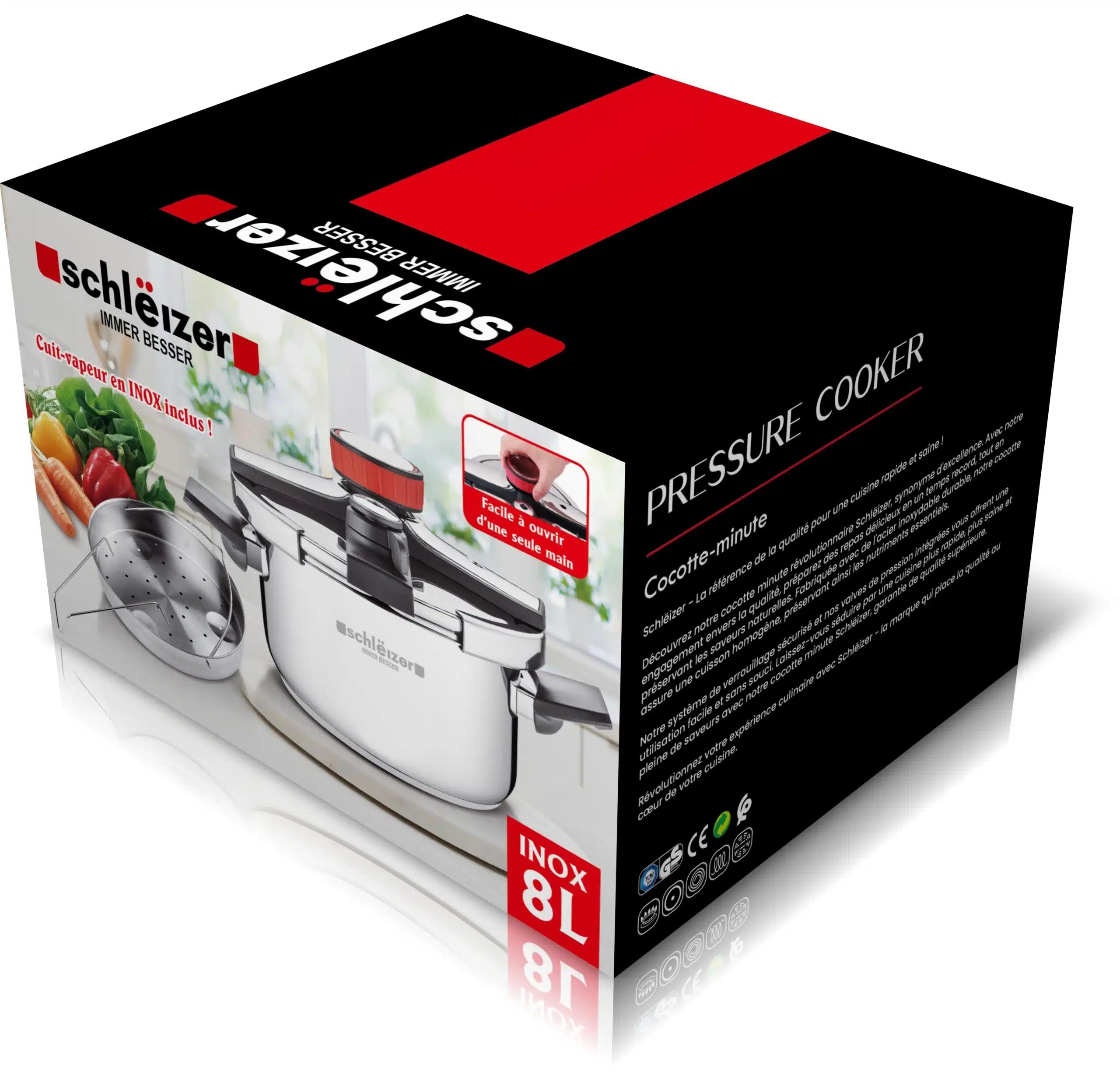 Autocuiseur Induction / cocotte minute  / presure cooker - 3 L / 4 L 6L /8 LLitres - Tous Feux de Chaleur - Autocuiseur - Cuisson Instantanée - Poignée Ergonomique - Inox