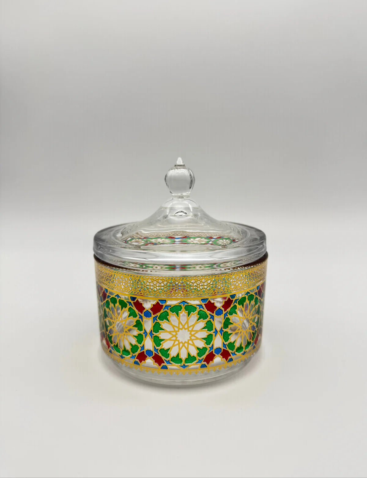 Cloche De Présentation en Verre /Cloche Bougeoir /Pot Cloche / couleurs/ Bonbonnière /Bonbonnière  mosaïque / Zellige / zelija/ zalija