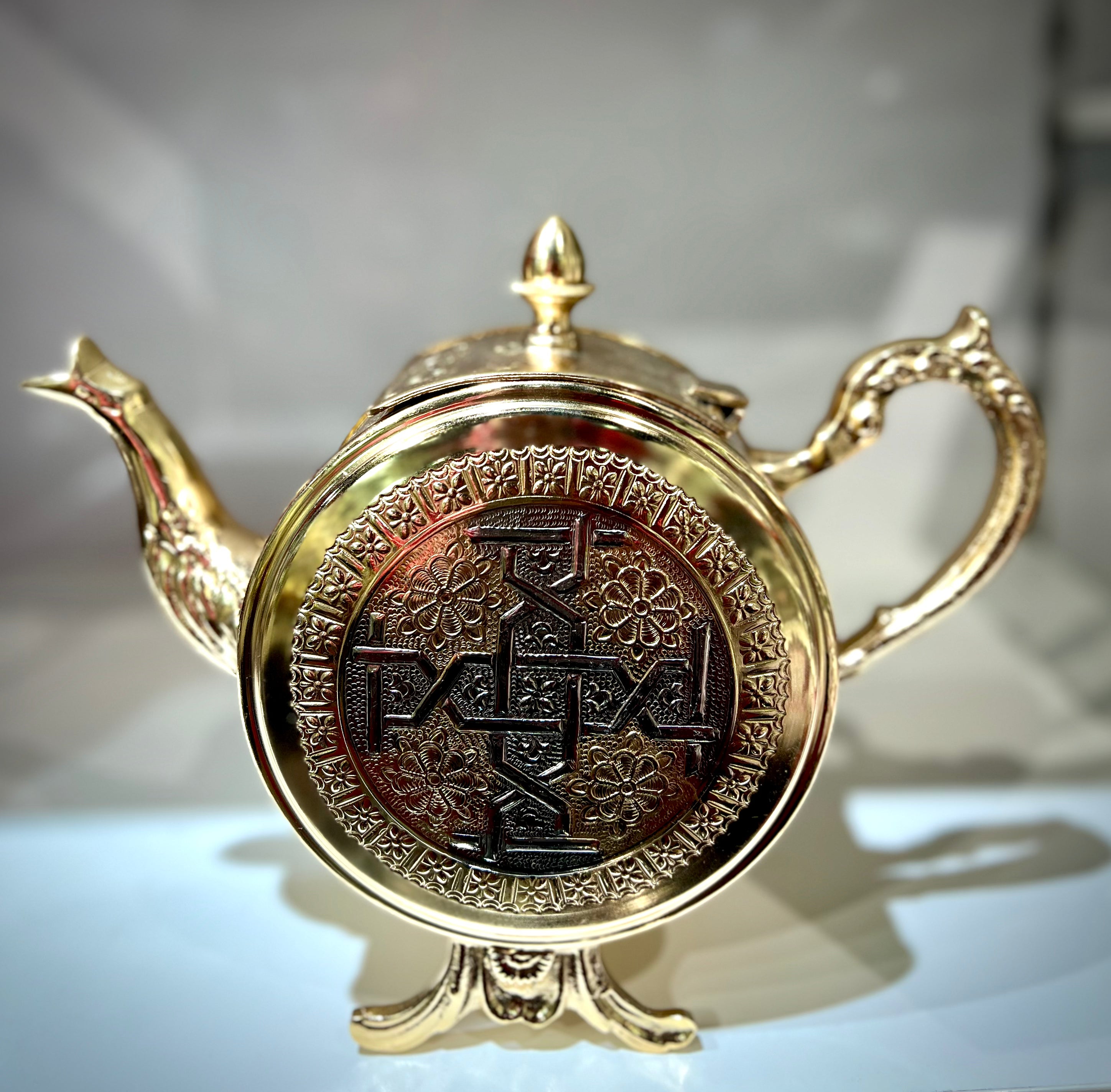 Théière marocaine rond MAGANA doré