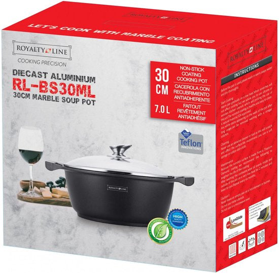 Braadpan / Soeppan / casserole - 30 cm / 7 Liter - Antraciet/ faitout
