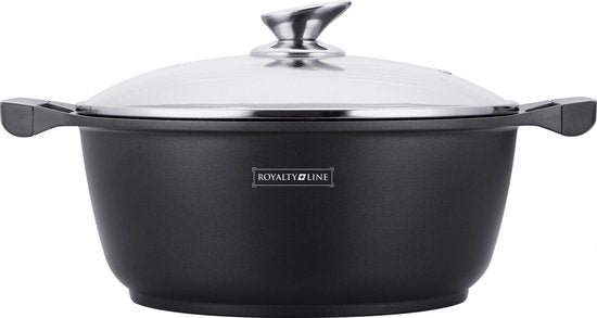 Braadpan - Bakpan - Soeppan -casserole - Ø 28 cm - 5.7 Liter Kookpan Met Glazen Deksel - Antiaanbaklaag -