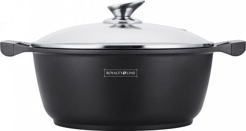 Braadpan - Bakpan - Soeppan - casserole Ø 24 cm - 3.8 Liter Kookpan Met Glazen Deksel - Antiaanbaklaag/ faitout