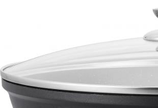Plaque de Cuisson au Wok avec Revêtement en Marbre - 30 cm