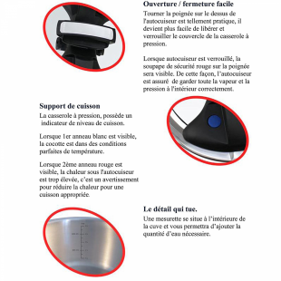 Royalty Line RL-PC10L : cocotte/ Autocuiseur en acier inoxydable de 10 litres